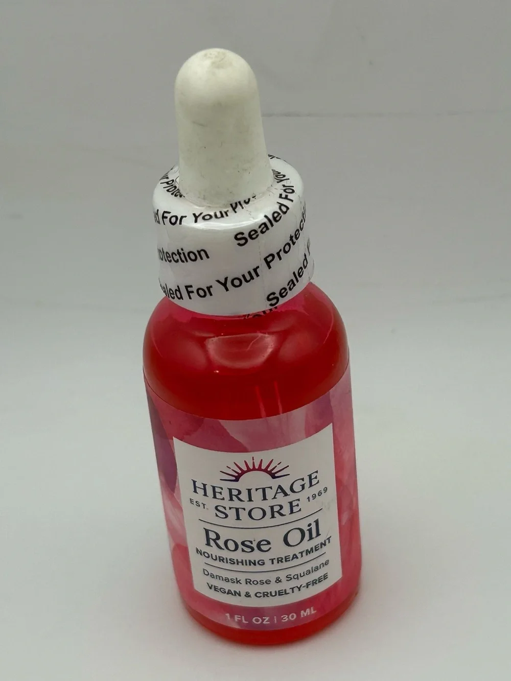Heritage Store Rose Oil Nourishing Treatment Vegan 1.0 fl oz